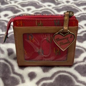 Dooney & Bourke Red and Tan Wallet